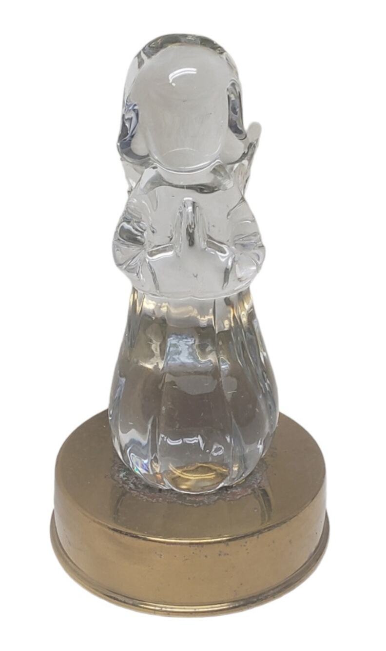 Crystal Angel Christmas Music Box Revolving Plays Hark The Herald Angels Sing